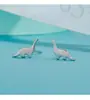 Pendientes Estilo Coreano de Una Semana Lindos Pendientes de Perro Dinosaurio Simples Personalizados Cobre Blanco Chapado en Plata Pendientes de Animales Mini