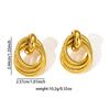 Aretes de Aro Transfronterizos, Aretes de Tuerca Irregulares, Aretes de Acero Inoxidable, Aretes de Acero de Titanio, Aretes de Aro Multicapa, Aretes para Mujer