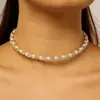 Conjunto de Duas Peças de Colar Gargantilha e Pulseira Zircônia Pérola Luxo Leve, Conjunto de Corrente para Clavícula Estilo Francês para o Dia a Dia, Acessórios para Noiva