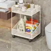 Prateleira de armazenamento de chão para banheiro, prateleira para vão de banheiro, chuveiro, carrinho de banheiro, prateleira de armazenamento de cosméticos de várias camadas