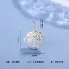 Plata Pura 999 Nube Auspiciosa Ruyi de Longevidad y Prosperidad Cuentas Espaciadoras Collar Hecho a Mano Collar de Mano Colgante Accesorios DIY