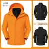 Chamarra 3 en 1 de forro polar con costuras totalmente selladas, con capucha, para hombre y mujer, adecuada para senderismo al aire libre y montañismo, estilo para parejas