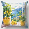 Amazon Temu Nova Série Limão Amarelo Capa de Almofada de Verão Capa de Almofada de Quarto Capa de Almofada para Decoração de Casa