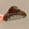 Presilha de cabelo flor de acetato simples e elegante para mulheres, novo modelo 2026, presilha para a parte de trás da cabeça, grampo para meio rabo de cavalo, presilha de tubarão