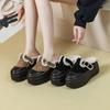 Zapatos de Algodón Semi-Cerrados de Invierno 2026 Estilo Nuevo Suela Gruesa Simples Estilo Birkenstock Puntera Cerrada Peludos para Mujer, Uso en Exteriores con Hebilla, Calientes y Modernos