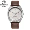 Augusten Relógio Mecânico Zero Novo Pulseira de Couro Masculina Luminoso Totalmente Automático Relógio Mecânico Relógio Masculino Casual