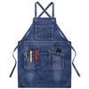 Avental de cozinha trabalho avental de cozinha jeans loja de café e chá cabeleireiro homens e mulheres roupas de trabalho crianças logotipo