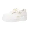 Zapatos de Plataforma HuiLi con Bloques de Color para Alargar las Piernas para Mujer Suela Gruesa con Falda Zapatos Casuales Simples Estilo Juvenil de Moda para Estudiante