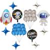 Xiyin Cross-border astronauta tema espacial balão arranjo de aniversário infantil decoração de festa arranjo balão de filme de alumínio
