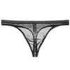 Junye Cueca Tanga Transparente Nude Masculina Malha Fina Sexy Calcinha Tentação Sexy Respirável T-Pants Masculinas Jovens