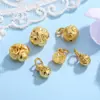 Plata Pura 999 Campana Doble Cara Chapada en Oro Calavera Colgante Pulsera DIY Hecha a Mano Colgante Adorno Colgante Joyería para Pendientes Venta al por Mayor