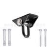 Placa Fixa de Aço Inoxidável Preto para Yoga Cadeira Suspensa Balançante Rotativa Gancho para Rede Balanço Saco de Areia Fivela Fixa