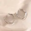 Brinco de Argola Geométrico de Metal Estilo Francês Retro Hong Kong Transfronteiriço Brincos Exagerados Distintos para Mulheres Moda Brincos de Alta Qualidade