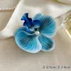 Presilha Bico de Pato Fofa de Phalaenopsis Fresca e Doce Presilha de Cabelo Franja Lateral Flor Presilha de Cabelo Acessórios de Cabelo Estilo Viagem e Férias Feminino