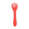 Venda Direta da Fábrica Garfo de Silicone Cabeça Macia para Bebê Treinamento para Aprender a Comer Colher de Treinamento Colher para Comida Complementar Garfo de Mesa com Cabo Longo para Alimentação Infantil