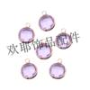 12 colores 12 * 19 mm al por mayor accesorios de joyería de aleación de doble cara de color cristal colgante collar pulsera accesorios