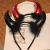 Acessório de Cabeça de Natal Cosplay Tiara de Chifres de Diabo Vermelho Acessórios de Cabelo de Chifre Escuro Acessórios de Fantasma Tiara