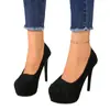 Moda de Invierno 2025 Estilo Europeo y Americano Tacón de Aguja Tacones Ultra Altos Tacones Altos Poco Profundos Venta Directa de Fábrica Comercio Exterior Transfronterizo Zapatos para Mujer
