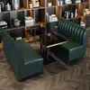 Sofá Booth Estilo Industrial, Taburete Sofá de Pared para Bares, Cafeterías y Restaurantes de Comida Occidental, Juego de Mesa y Sillas para Tiendas de Té de Leche y Panaderías