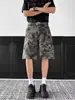 Comercio exterior camuflaje verano estilo coreano holgados deportivos casuales pantalones de longitud media pantalones de siete puntos para hombre por encima de la rodilla pierna ancha de moda marca jeans