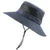 Novo chapéu de pescador unissex, chapéu de sol, boné com proteção solar, boné para viagem ao ar livre de primavera e verão, cor sólida, respirável, chapéu de pesca unissex
