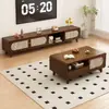 Mueble de TV Wind Usado para Sala de Estar en Casa, Soporte de TV Moderno Simple de Pie para Apartamentos Pequeños, Juego de Mesas de Café Multifuncional