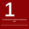 Para compensar a diferença do frete