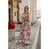 2026 Amazon Aliexpress Nuevo Vestido Largo Estampado Floral con Tirantes Finos Espalda Elástica
