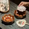 Tigela de Frutas de Madeira de Nogueira Preta Luxo Leve Estilo Chinês Sala de Estar Mesa de Centro Caixa de Lanches Madeira Maciça Sensação de Alto Padrão Tigela de Frutas