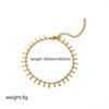 Pulseira de aço inoxidável estilo europeu e americano verão feminino senso de ponta nicho joias de aço titânio colar combina com tudo ouro 18k não desbota