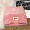 Gorro de Punto de Lana Estilo Coreano Cálido con Orejas de Gato Otoño Invierno Protección para los Oídos al Aire Libre para Mujer Versátil con Forro de Forro Polar Hace que la Cara Parezca Más Pequeña
