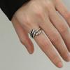 Anillo Abierto Geométrico Envolvente Estilo Frío Ins para Mujer Creativo Estilo Hada Textura Anillo Abierto para Dedo Índice Venta al por Mayor