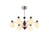 Lustre de Sala de Estar Cor Nogueira Retrô Americano 2025 Novo Estilo Meio do Século Proteção Ocular Alto Nível Lustre de Quarto Principal