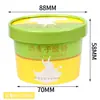 Caja de Embalaje para Yogurt de Cuero de Leche Hecho a Mano Vaso de Papel Engrosado con Película de Doble Forro Yogurt Fermentable Embalaje Desechable Vaso de Papel