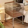 Cesta de lavandería para almacenamiento de ropa sucia cesta de almacenamiento carrito de bocadillos estante de almacenamiento para huecos de lavabo de baño cesta de lavandería para inodoro