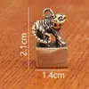 Artesanías de Latón Sello del Zodiaco Pequeños Adornos Estudio Oficina Souvenirs de Negocios Animales Metálicos Tridimensionales