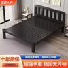 Cama de hierro para el hogar, cama doble de 1,5 m, cama de hierro reforzado y engrosado, cama individual de acero inoxidable, cama de 1,8 m con estructura de hierro para habitación de alquiler