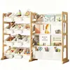 Estantería de juguete de madera maciza transfronteriza Estantería de almacenamiento de juguetes para jardín de infancia Montessori Estantería de libros para niños multicapa Organizador de juguetes