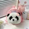Mochila de Pelúcia Gigante de Panda de Desenho Animado Super Fofa para Crianças, Mochila da Moda Panda Fofo Flor Menino e Menina Saindo