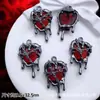 Acessórios Estilo Escuro Estilo Europeu e Americano Borboleta Preto Fosco Rosa Cruz Pingente Pulseira de Contas DIY Colar
