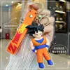 Llavero colgante de Dragon Ball adorno de goma suave de PVC figura de anime de dibujos animados llavero colgante para bolsa de pareja