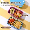 Lonchera de acero inoxidable de grado alimenticio, lonchera compartimentada, lonchera de plástico simple para estudiantes y trabajadores de oficina con cubiertos