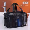 Bolsa de Maquillaje de Malla Hueca para Productos Nuevos de Amazon Transfronteriza de Gran Capacidad Portátil de Doble Capa para Almacenamiento de Cosméticos Neceser
