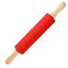 Silicone rolo pino cozinha Rolling Pin rolo rolo alfinete faia madeira antiaderente farinha de alimentos vara bolinho pele pele pele pressionando vara