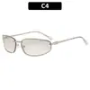 Gafas de Sol Ovaladas de Metal Retro Personalizadas Versátiles para Fotografía Callejera Tendencia al Aire Libre Europeas y Americanas Gafas de Sol Transfronterizas Anti-UV
