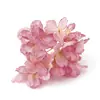 Manualidad de hortensia con borde quemado simulado Flor artificial DIY Materiales hechos a mano Piezas para accesorios del cabello Venta al por mayor Decoración de boda