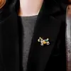 Broche de Aleación de Caballo de Color Mixto, Pin de Lujo Accesible de Gama Alta para Mujer, Joyería de Ramillete de Animal del Año a la Moda