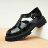 [Oferta Especial VIP] Sandálias Masculinas Couro Genuíno Sola Grossa Brilhante Negócios Verão Respirável Romanas Sapatos Masculinos Sandálias Baotou
