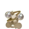 Anillo Ajustable Casual y de Moda con Doble Cuenta Torcida Estilo Japonés Exquisito Clásico Anillo Abierto un Imprescindible para Damas de Lujo Ligero