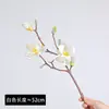 Buquê de Flor de Magnólia Artificial Eva Real-Touch para Decoração de Cena, Flores Falsas de Magnólia Realistas de Alta Qualidade para Casamento